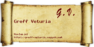Greff Veturia névjegykártya
